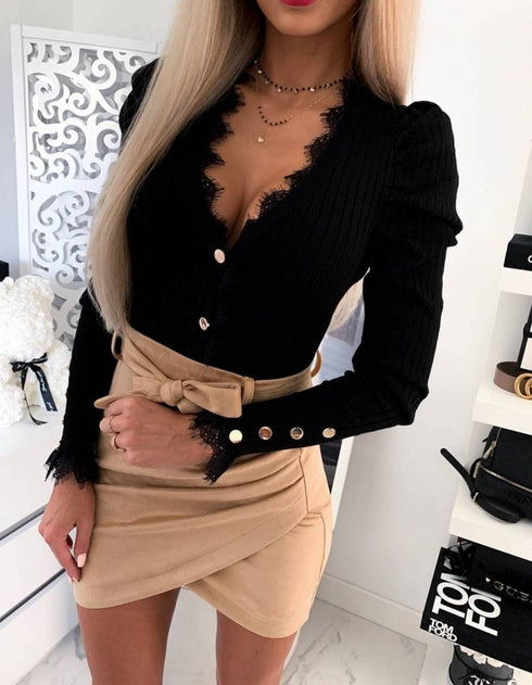 Sexy lace slim top